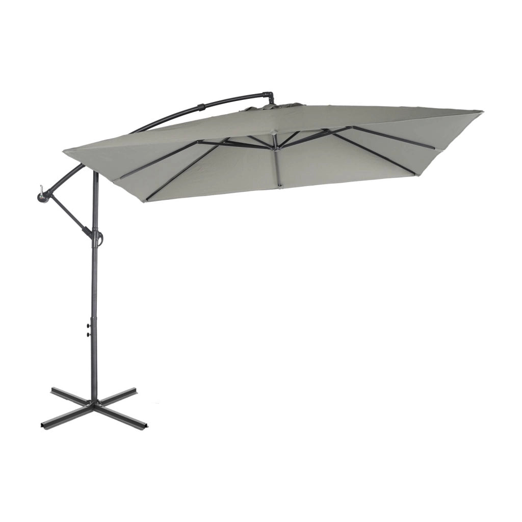 Ombrellone quadrato eccentrico, 3x3m, verde kaki