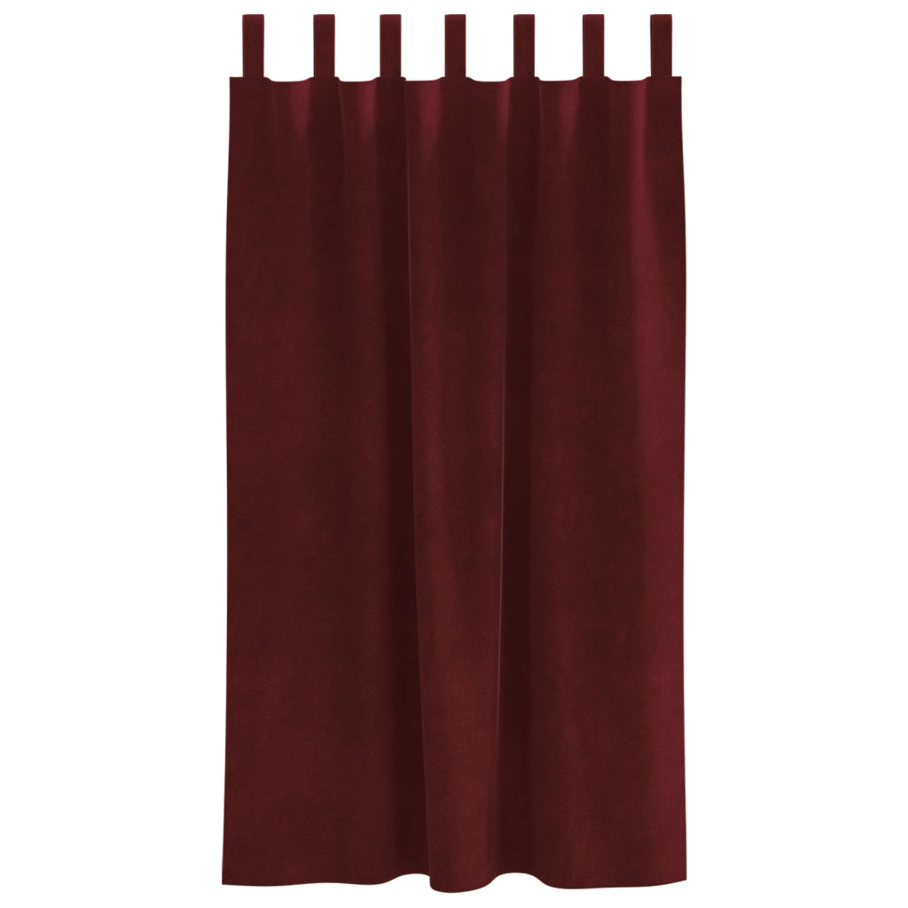 Tende oscuranti  con anelli 2 pezzi Vino Rosso Velluto