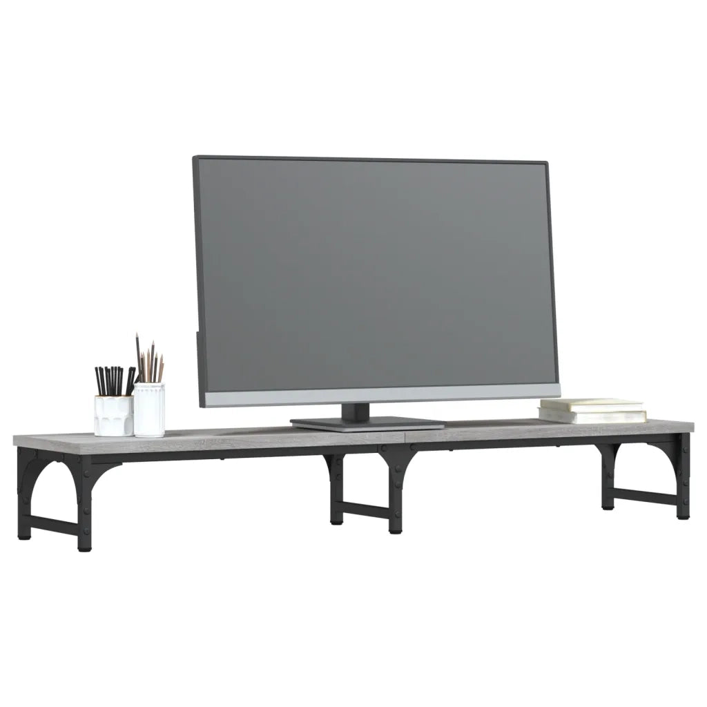 Supporto Monitor Grigio Sonoma 105x23x15,5 cm Legno Multistrato 834013