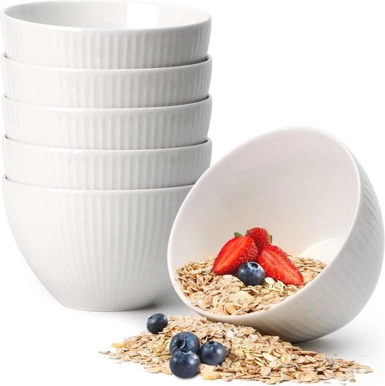 Set di Ciotole Cucina in Ceramica Profonda da 6 pezzi - Resistenti a Lavastoviglie e Forno