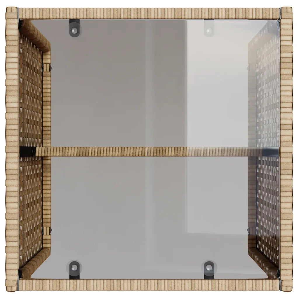 Set Divano da Giardino 4 pz | Set Salotto da Giardino con Cuscini Beige in Polyrattan