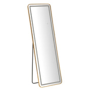 Specchio da terra LED Simple rettangolare con cornice oro 57x166 cm