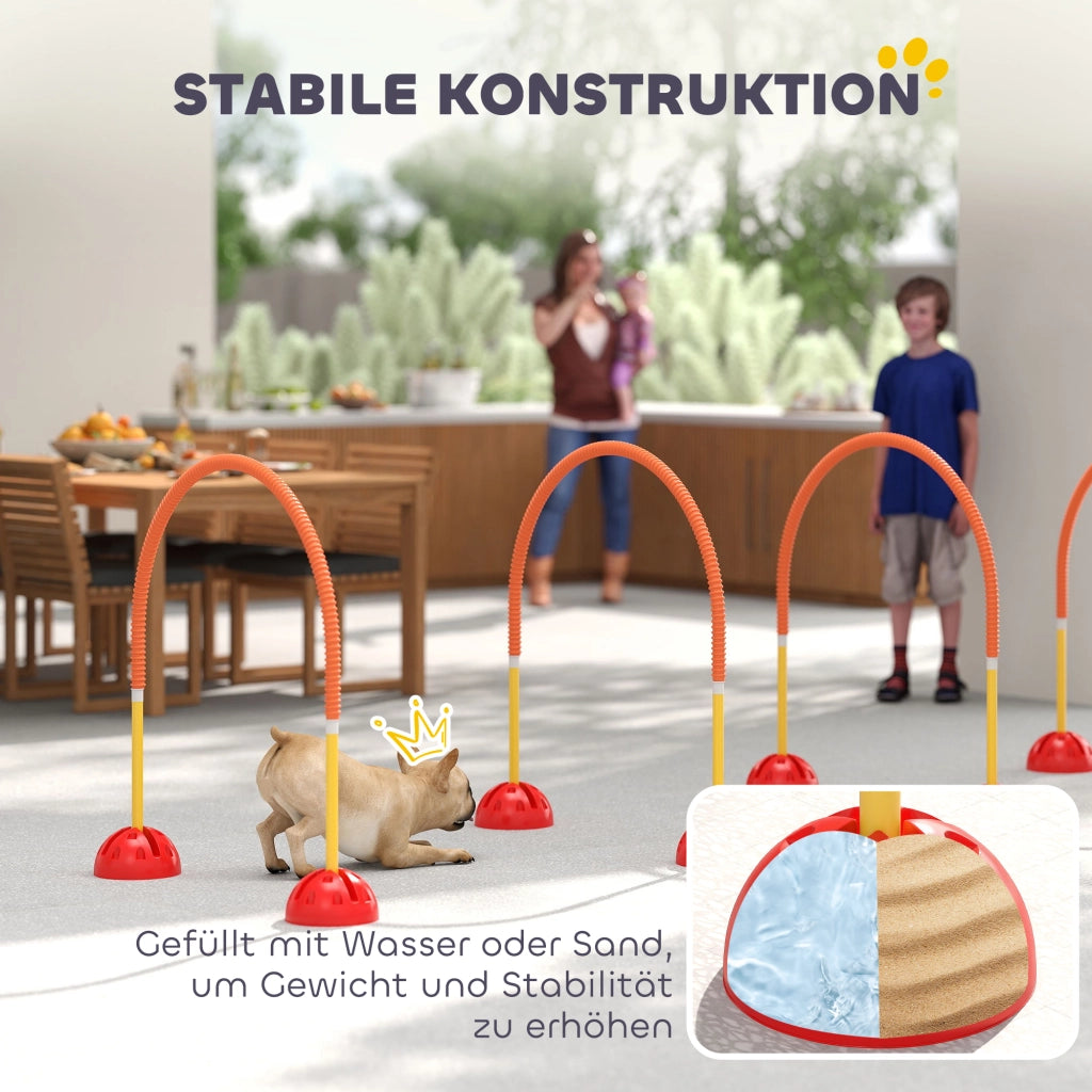 Set Agility 4 Pezzi per Cani ¨C zephmum ¨C Arancione 100x19.5x95 cm