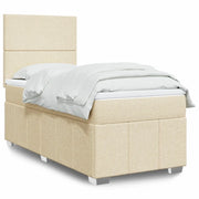 Giroletto a Molle con Materasso Crema 100x200 cm in Tessuto 3291577