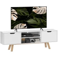 Mobile TV con Cassetti e Mensole Aperte, MDF, 150 x 39 x 50 cm, Bianco