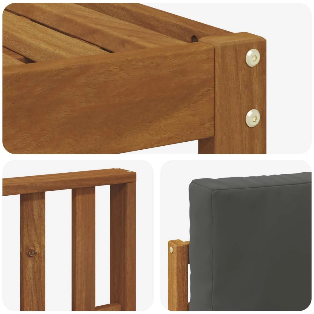 Set di divani da esterno con cuscino 8 pcs Naturale e Antracite 3366110