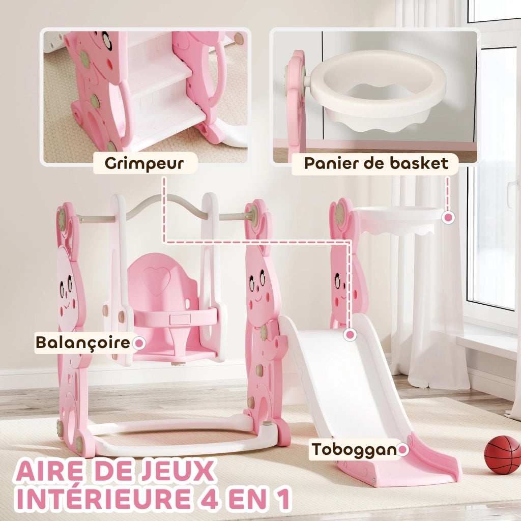 Set giochi giardino bambini 4in1 ¨C zephmum ¨C rosa, 147.5x160x107cm