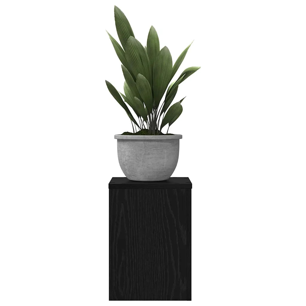 Supporto per piante 2 pcs Rovere Nero 25 x 25 x 35 cm 869230
