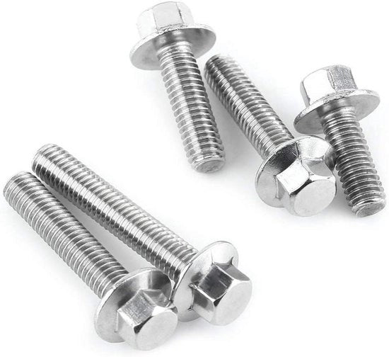 10 pezzi di viti a flangia in acciaio inossidabile 304 a testa esagonale [M6 * 16]