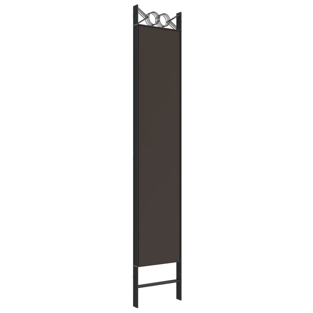Divisorio a 4 Pannelli Marrone 160x220 cm in Tessuto 350167