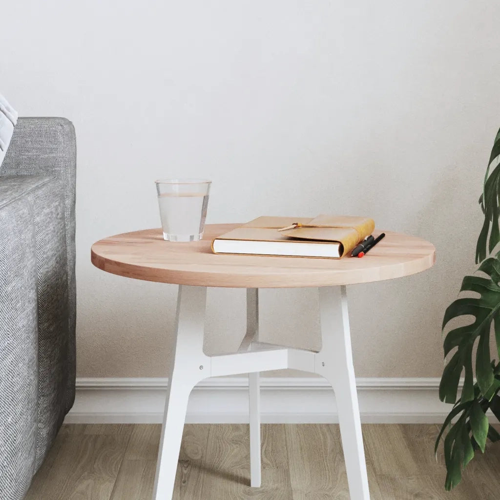 Piano per Tavolo Ã˜40x1,5 cm Rotondo in Legno Massello di Faggio