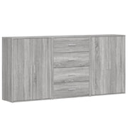 Buffet credenza cassettiera armadio mobile contenitore organizer per cucina soggiorno salotti 3 pezzi Sonoma 60 x 31 x 84 cm legno ingegnerizzato grigio 02_0037166
