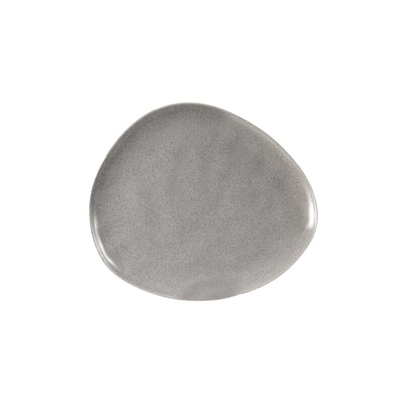 SET 6 PIATTI PIANI IN CERAMICA DA 30 CM IN COLORE GRIGIO AD EFFETTO MARMO