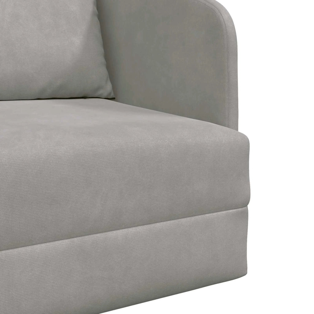 Divano Letto Pieghevole-Sofa Letto-Daybed-Divanetto Grigio chiaro 65 x 80 x 83 cm Velluto