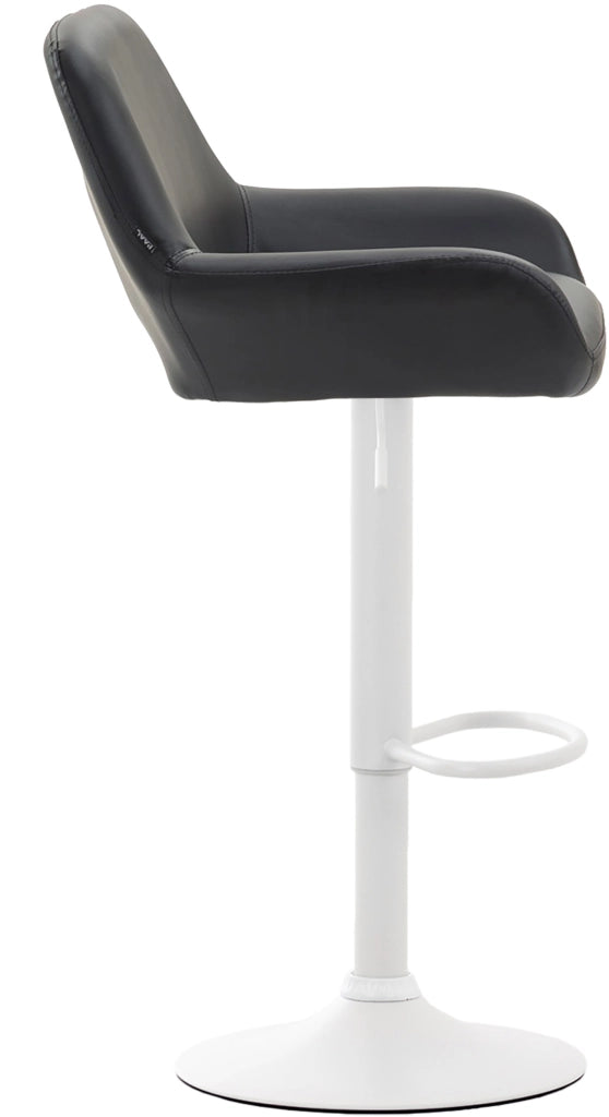 Set 2 Sgabelli Bar Braga In Similpelle nero,bianco
