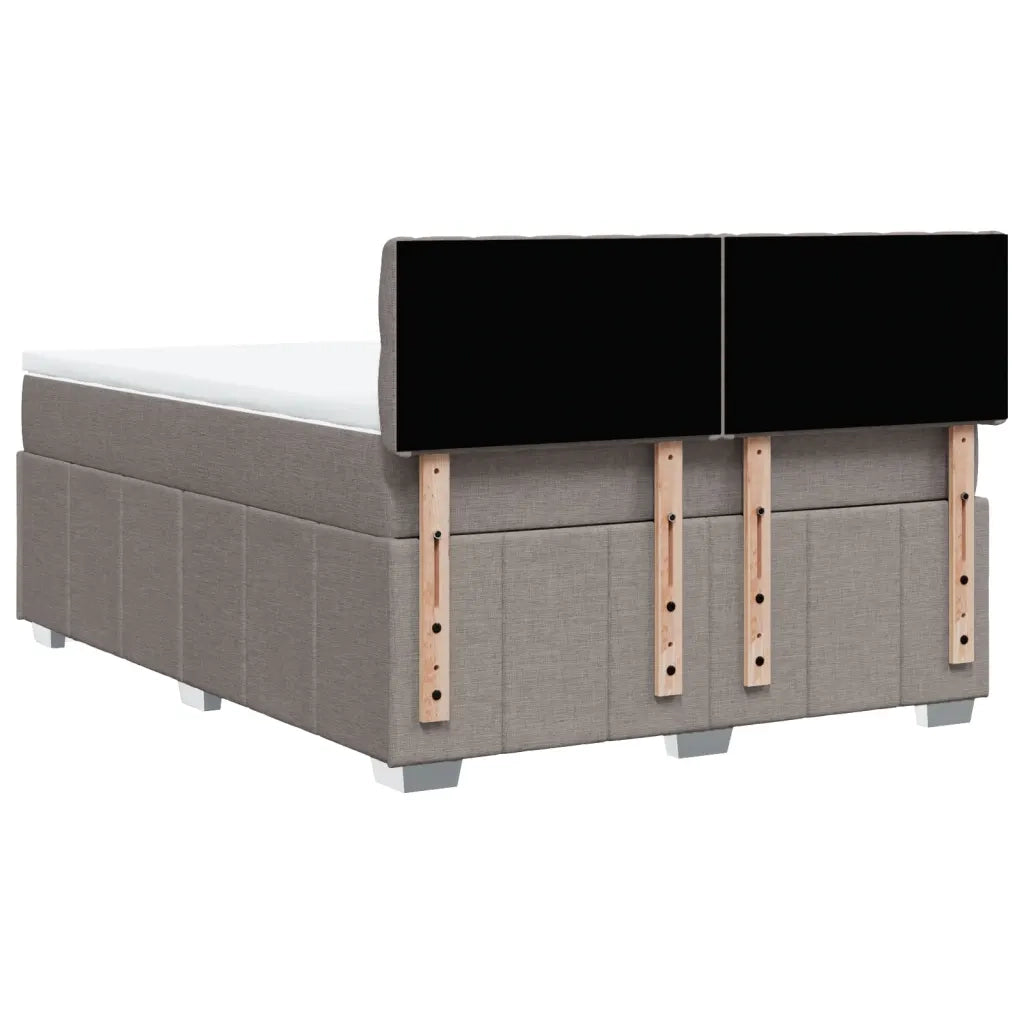 Giroletto a Molle con Materasso Tortora 140x190 cm in Tessuto 3289374