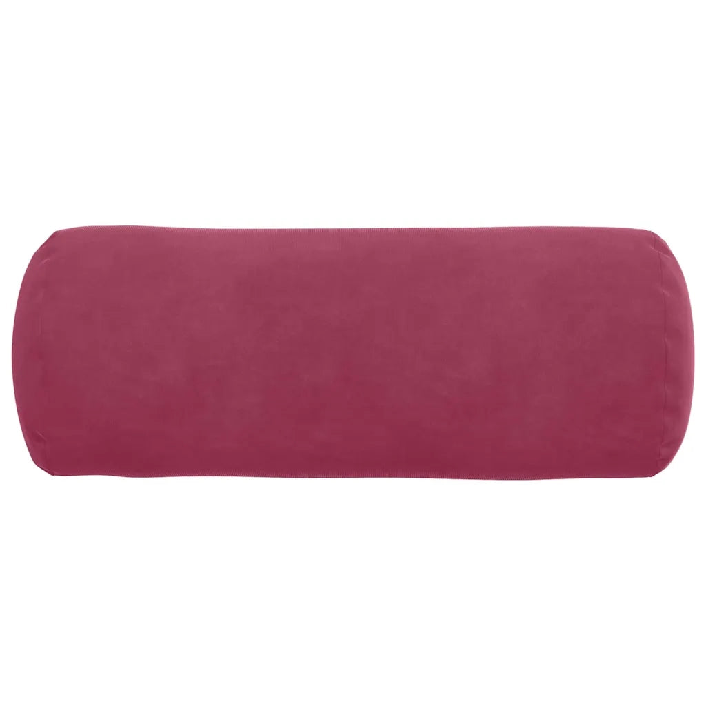Cuscini a rullo 2 pcs Rosso Vino Ø 15 x 40 cm Tessuto in Cords 42014290