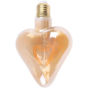 Lampadina LED Filament Cuore E27 2000K Ambra Polux