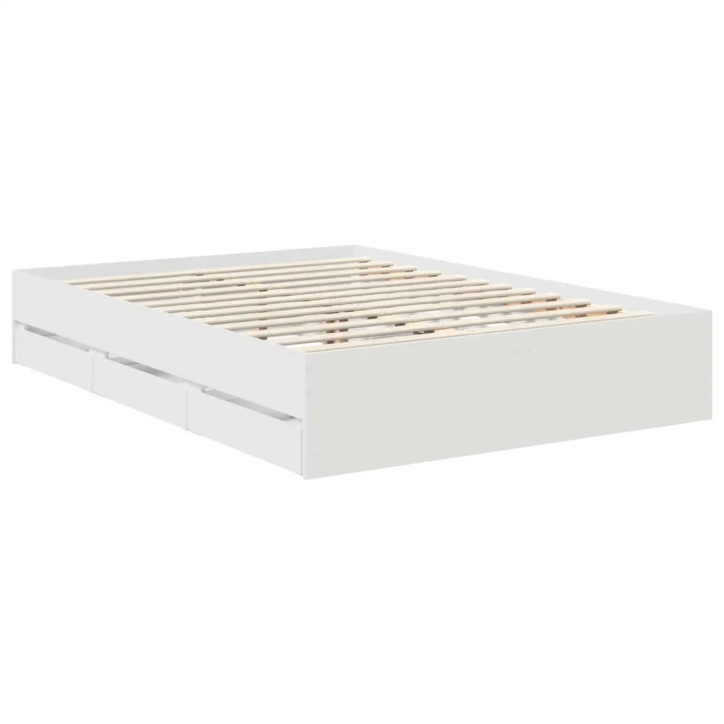 Struttura del letto Bianco 140 x 190 cm Legno Ingegnerizzato