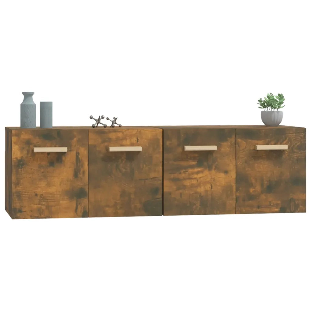 Mobili Parete 2 pz Rovere Fumo 60x36,5x35 cm Legno Multistrato 3115633