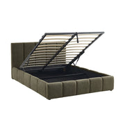 Struttura letto con contenitore e testiera 140cmx190cm, imbottita