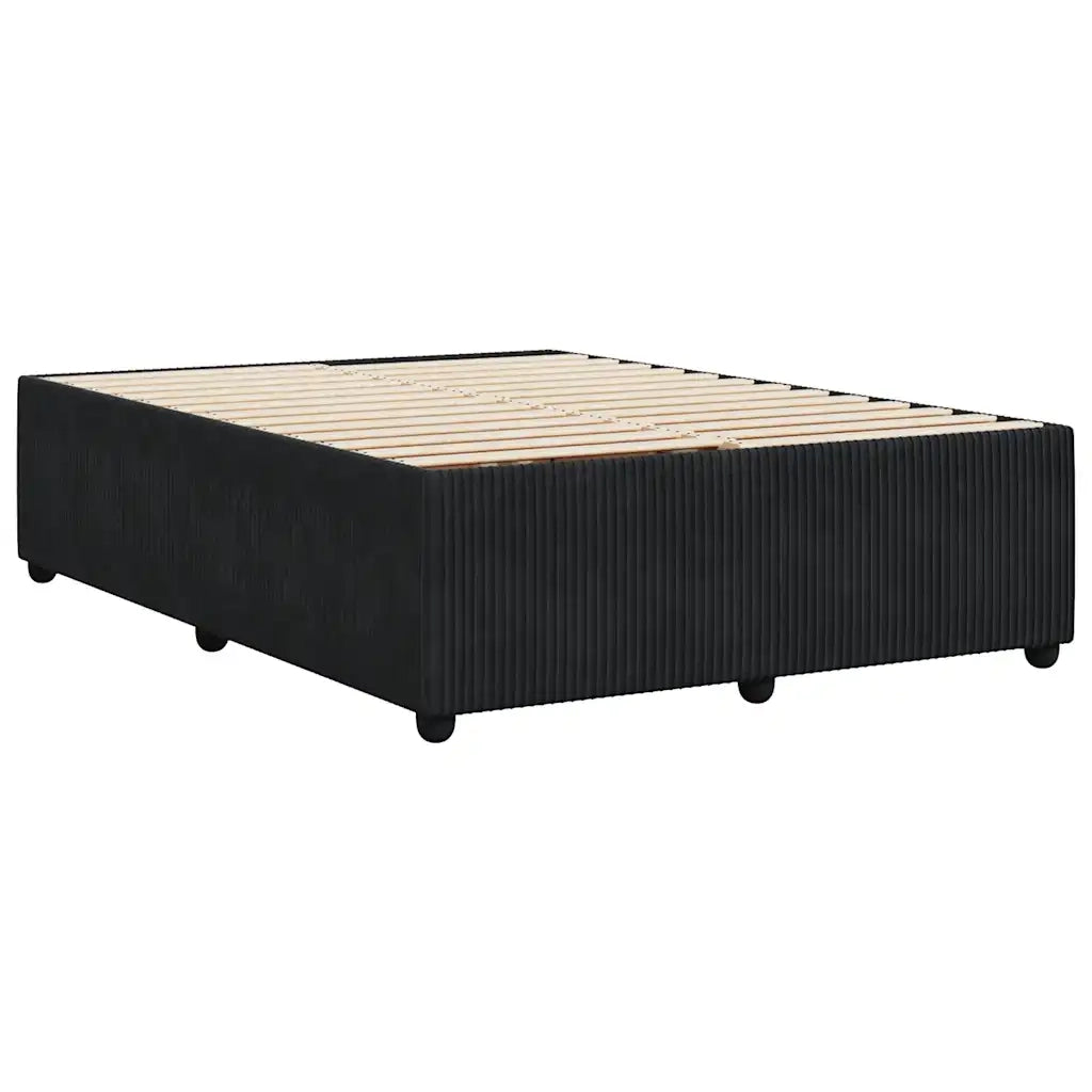 Giroletto senza Materasso Nero 140x200 cm in Velluto 3285014