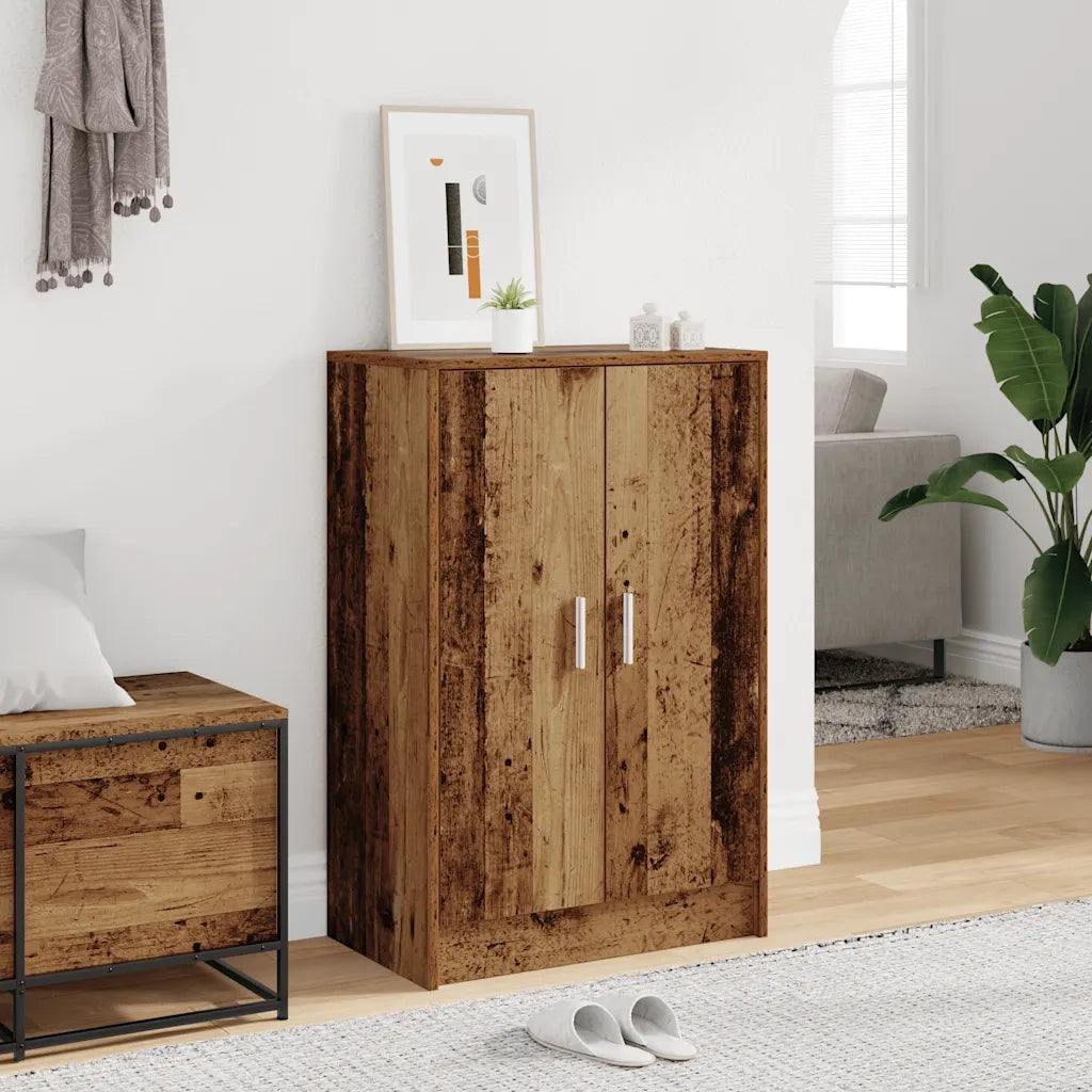 Scarpiera Legno Antico 60x35x92 cm in Legno Multistrato 856698