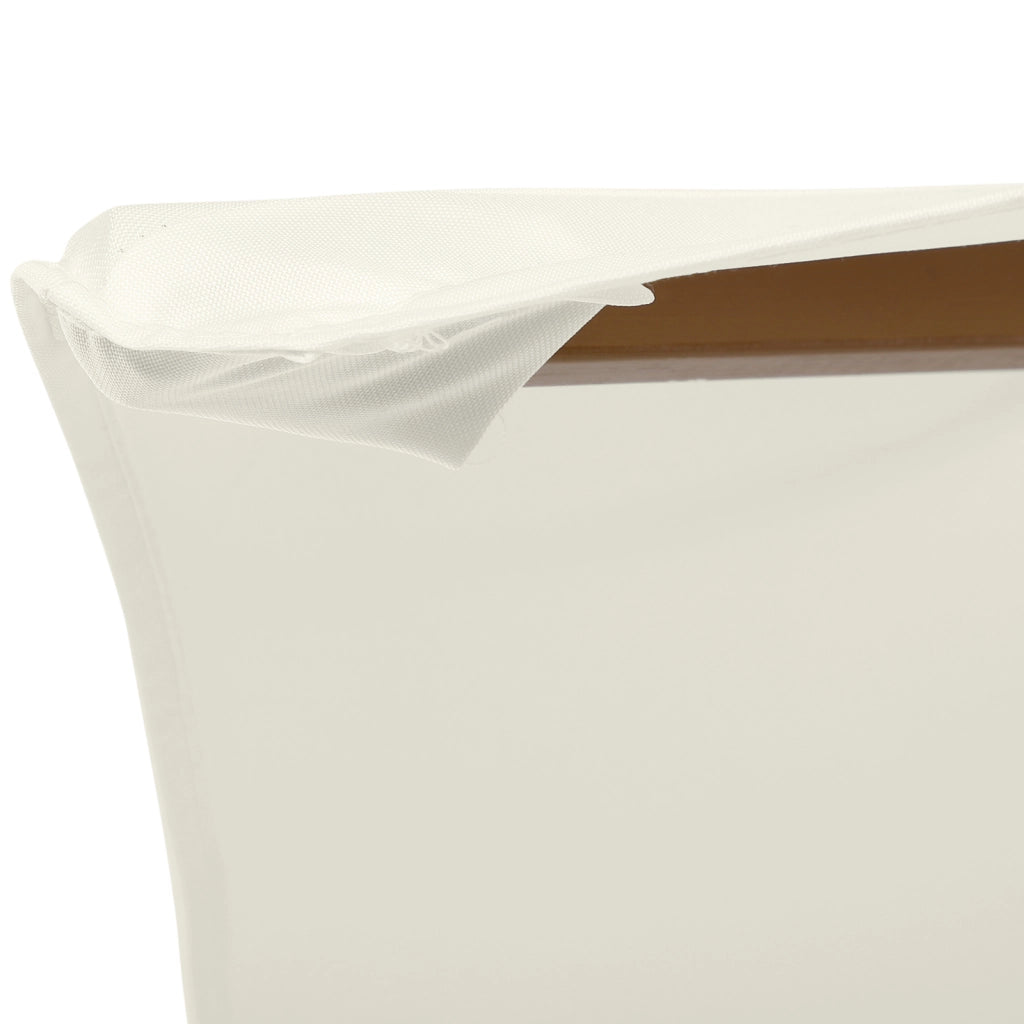 Ombrellone da Giardino 6 Stecche ¨C zephmum ¨C Legno e Poliestere 2.5x2.3 m Bianco Crema