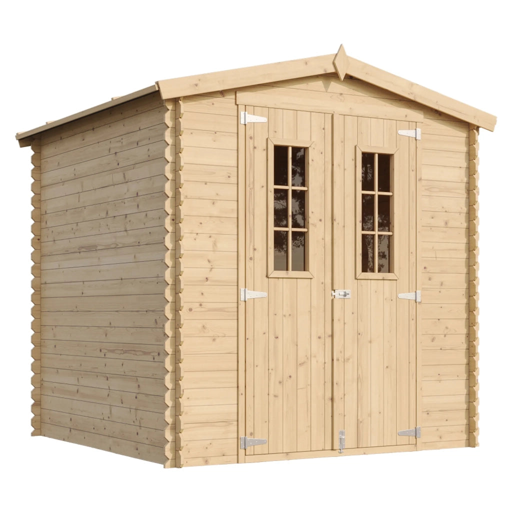 TIMBELA M343C Casetta da Giardino in Legno per Esterni - L216xL206xA218 cm/ 3.53 m2