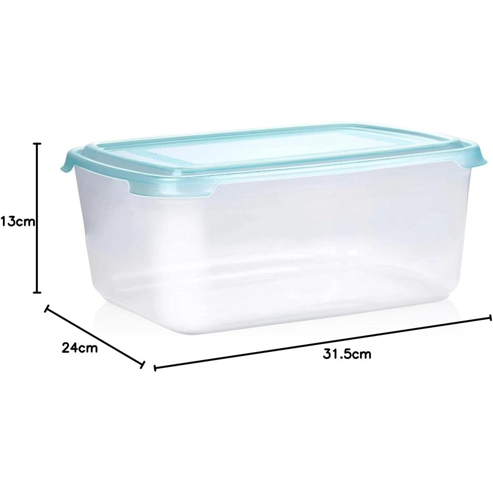 Set 13 Contenitori per Alimenti con Coperchio Ideale per Microonde e Congelatore in Plastica