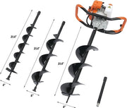 Gravatore a Gas per Telaio - 52cc Motore a Due Tempi - Apparecchio per Scavare e Zappare - Kit Completo con 3 Lame