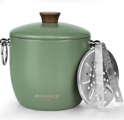 Iscopriatore a doppia parete in acciaio inossidabile, 2,5 l, iscopriatore con coperchio e pinza, iscopriatore per bevande fredde, raffreddatore premium, ideale per birra, champagne, vino