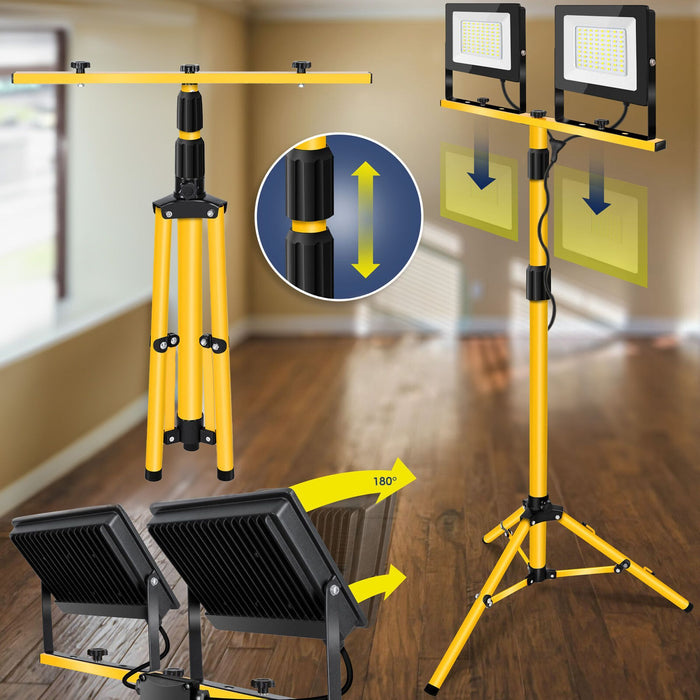 Alogeno Led Su Treppiede 2x20w Rsl001-20n