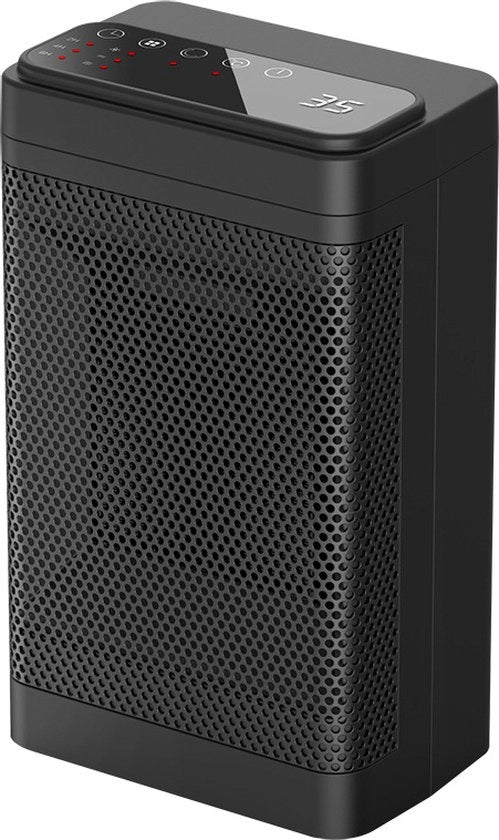 Verifica di Riscaldamento Elettrico - 1500W - 3 Regolazioni - Comando a Distanza - Timer - 22m3 - Rotativo - Regolazione di Temperatura - Display - Nero