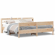 Letto matrimoniale | Letto per adulti | Letto senza Materasso 180x200 cm in Legno Massello di Pino