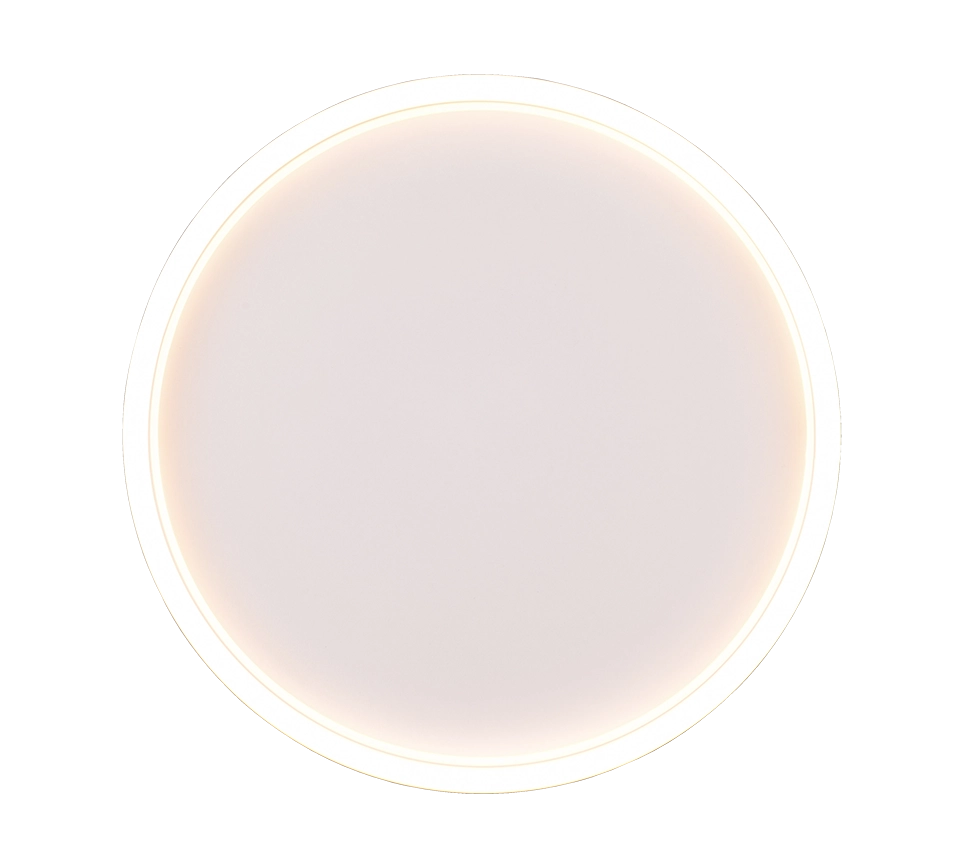 Plafoniera LED, metallo, bianco opaco, 35x5,8x35 cm, Rotonda