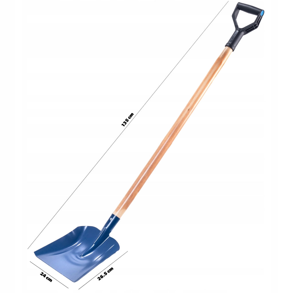 Pala KADAX per sabbia, cereali, grani, ghiaia, terra, pala da sabbia, sabbiera 135 cm