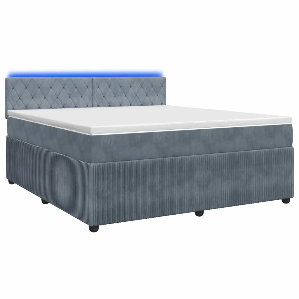 Letto box spring con materasso Grigio Scuro 140 x 200 cm 3453150