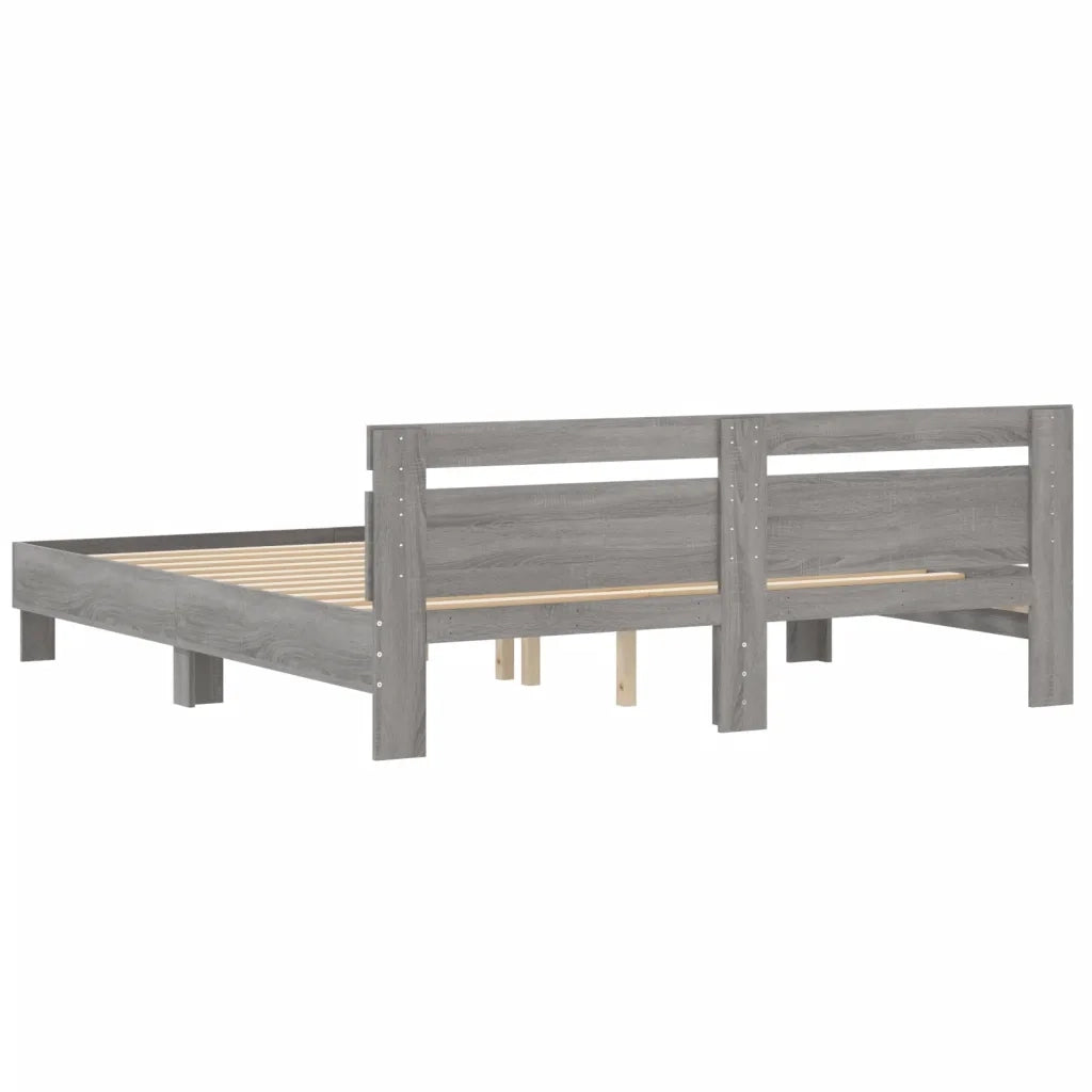 Giroletto Testiera Grigio Sonoma 160x200 cm Legno Multistrato 3207411