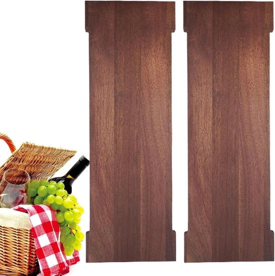 Tavolo da Campeggio - Superficie di Sostituzione del Piano - Cucina all'Aperto - Lega di Alluminio Resistente - 36x25x2cm - Pannello di Legno