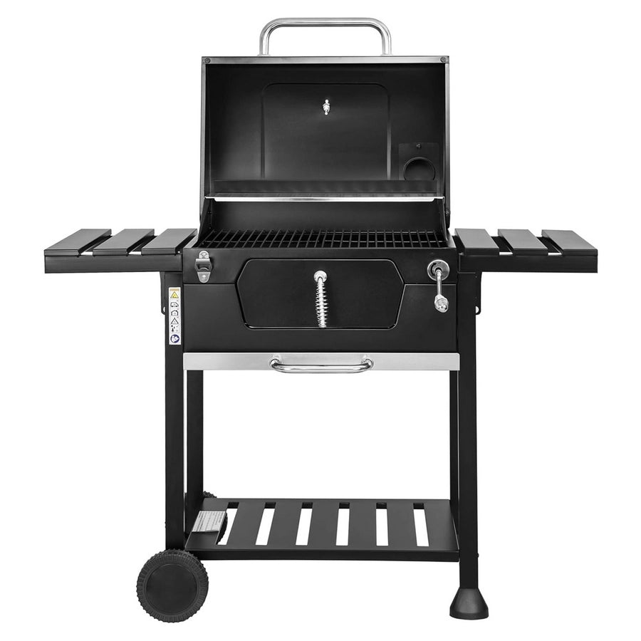 Barbecue a Carbonella con rotelle, apribottiglie e termostato integrato