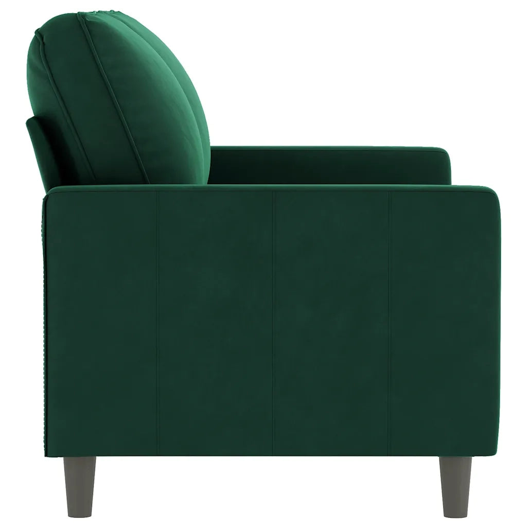 Divano a 2 Posti Verde Scuro 120 cm in Velluto 359191