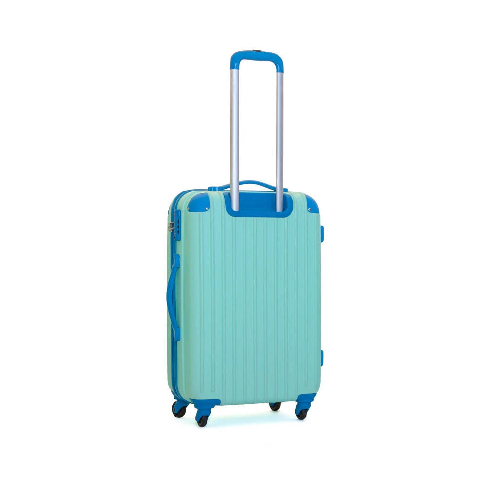 Trolley Valigia Media Rigida in ABS 4 Ruote TSA Ravizzoni Luna Verde Acqua