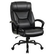 Sedia da ufficio ergonomica girevole 74 x 69 x 117-127 cm seduta comoda e resiliente moderna finitura in PU nero 20_0019429