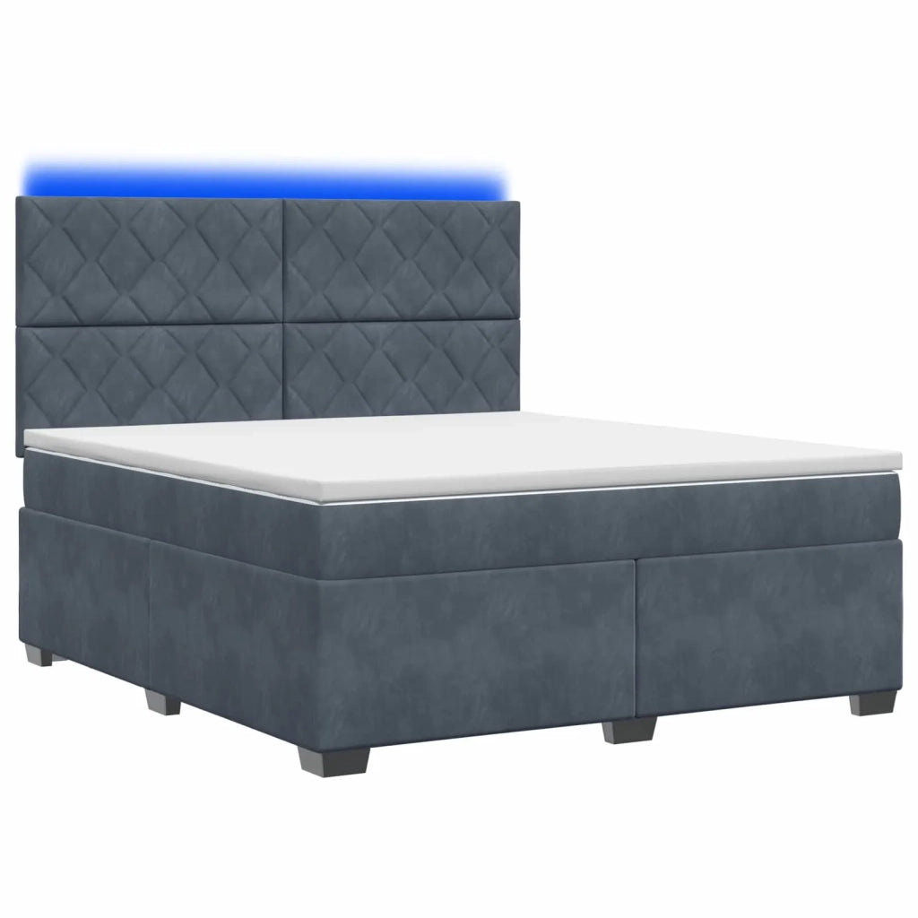 Letto box spring con materasso Grigio Scuro 140 x 190 cm 3455109
