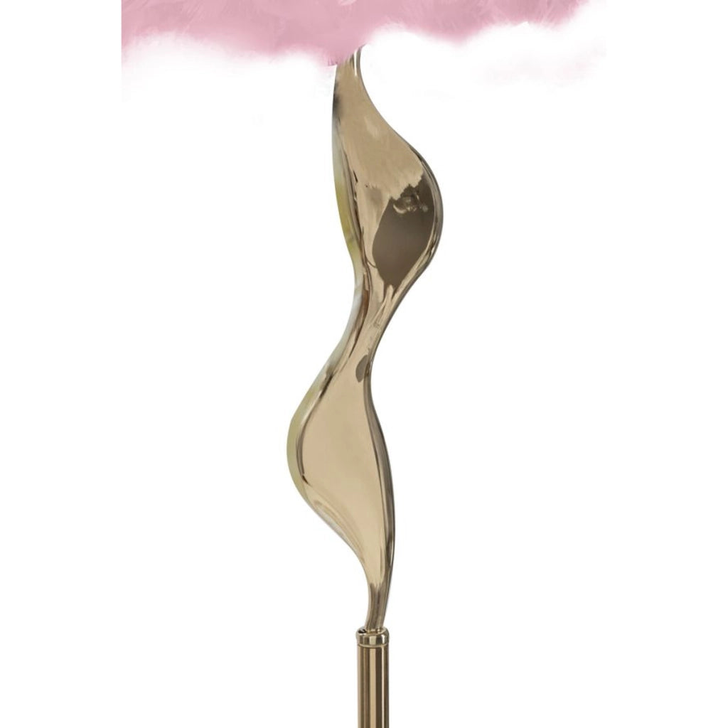 Lampada da Terra VKH189, Rosa, Metallo, 50x50x165 cm