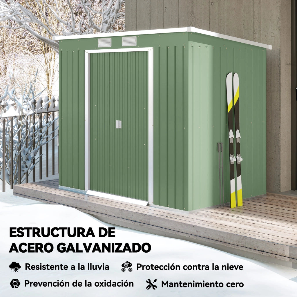 Casetta da Giardino ¨C Zephmum ¨C Verde 213x130x172 cm