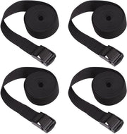 Pacchetto con 4 cinture a molla, cinture di fissaggio, 5 x 400 mm cinture a molla, espansore con viti, cinture a molla con chiusura a molla (nero)