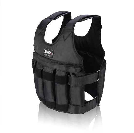 Vestiglio di allenamento 20kg regolabile - Vestito di allenamento per uomo/donna - Vestiglio di allenamento per corsa - Vestiglio di allenamento militare/fitness - Allenamento di resistenza - 16 tasche per sabbia