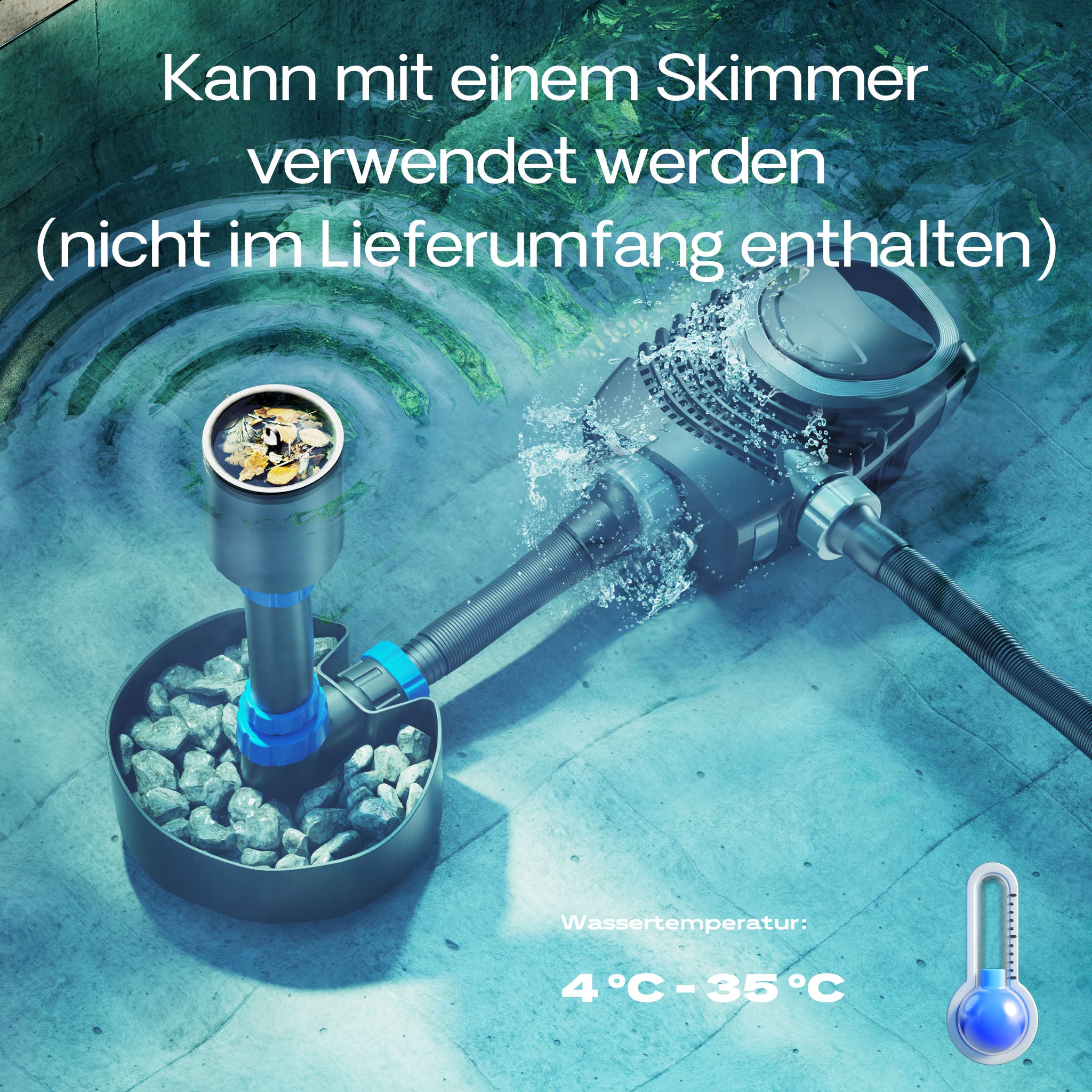 Pompa da laghetto NEO-2800 SuperECO 3000l/h 10W, per circolazione e filtrazione acqua